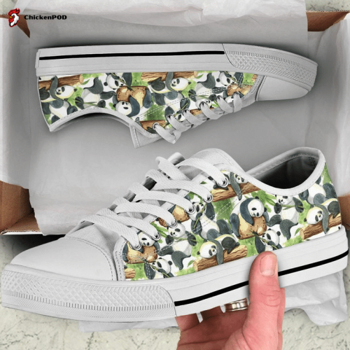 Panda Pattern Low Top Shoes Gift for Men Women Sneaker