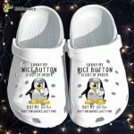 Penguin Middle Finger Sorry My Nice Button Is Out Of Order But My Button Works Just Fine Unisex Clogs Clog Shoes