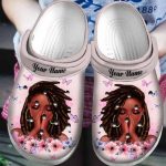 Personalized Black Girl African American Unisex Clogs Classic, Gift For Daughter Mother, Gift Birthday