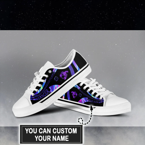 Personalized Holo Cancer Customized Low Top Shoes Gift for Men Women Sneaker