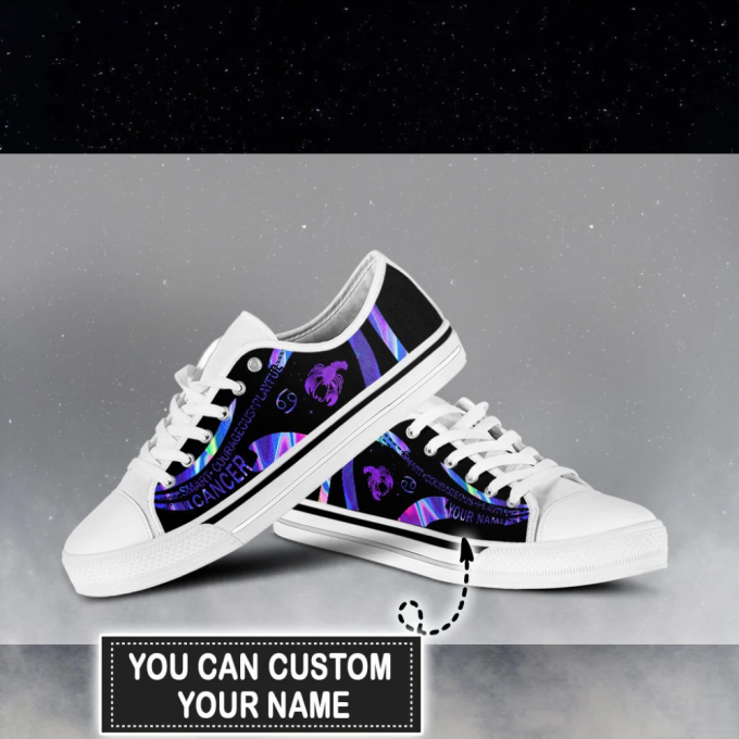 Personalized Holo Cancer Customized Low Top Shoes Gift For Men Women Sneaker