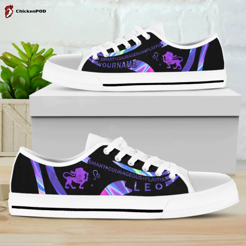 Personalized Holo Leo Customized Low Top Shoes Gift for Men Women Sneaker