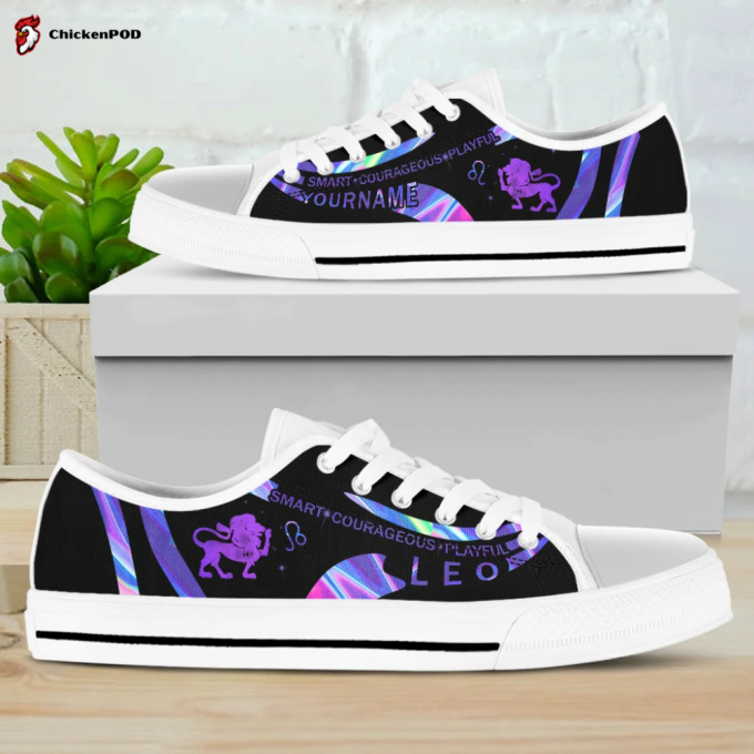 Personalized Holo Leo Customized Low Top Shoes Gift For Men Women Sneaker