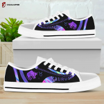 Personalized Holo Taurus Customized Low Top Shoes Gift for Men Women Sneaker