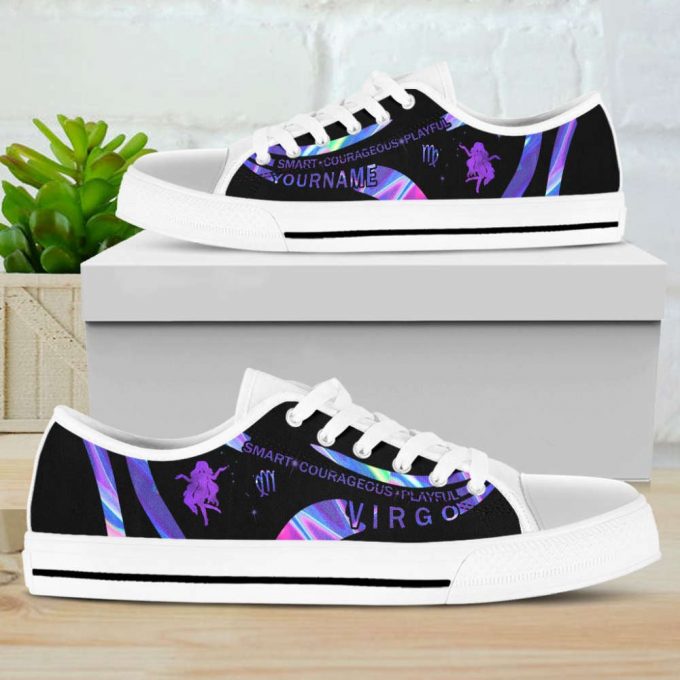 Personalized Holo Virgo Customized Low Top Shoes Gift For Men Women Sneaker