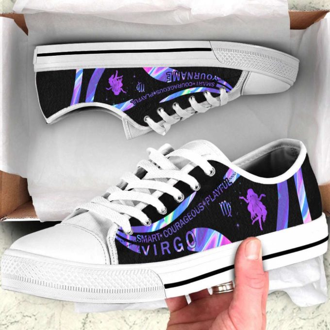 Personalized Holo Virgo Customized Low Top Shoes Gift For Men Women Sneaker