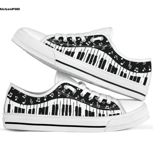 Piano Key Winding Low Top Shoes Gift for Men Women