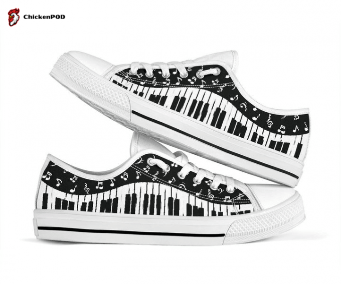 Piano Key Winding Low Top Shoes Gift For Men Women