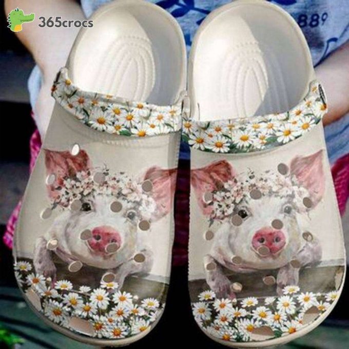 Pig Lovely And Daisy Garden I’m Pigaholic Farm Cattle Unisex Clogs Clog Shoes