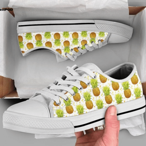 Pineapple Low Top Shoes Gift for Men Women