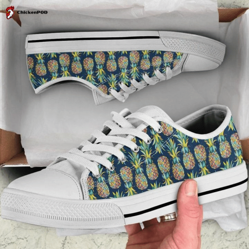 Pineapple Print Low Top Shoes Gift for Men Women