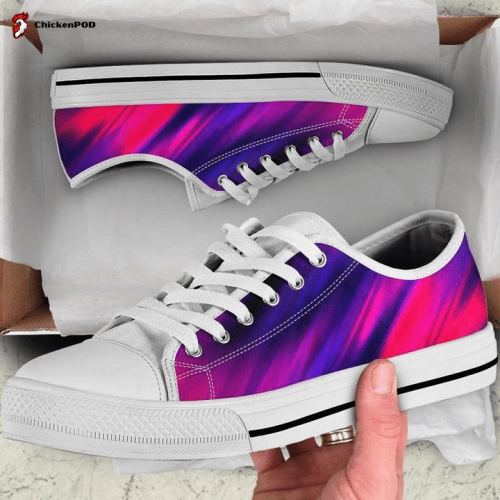 Pink Purple Abstract Art Low Top Shoes Gift for Men Women