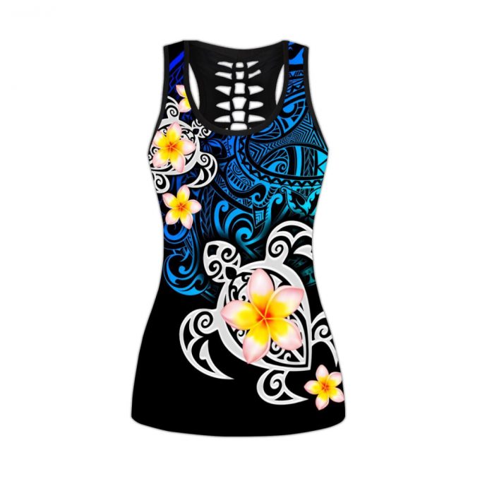 Polynesian Tattoo Turtle Deep Sea Legging &Amp; Tank Top