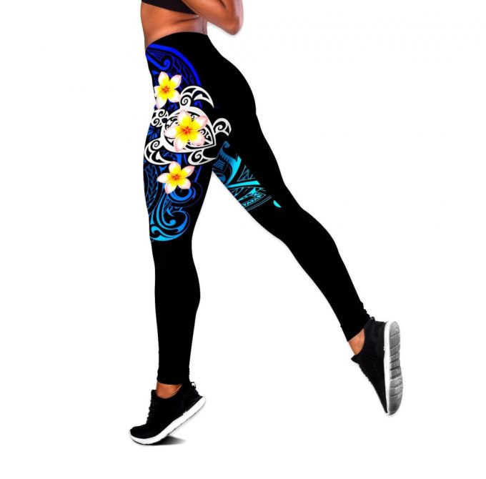 Polynesian Tattoo Turtle Deep Sea Legging &Amp; Tank Top