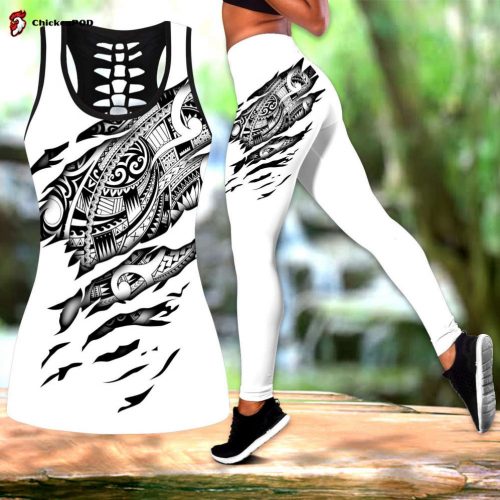 Proud To Be A Polynesian 3D Tattoo Legging & Tank Top