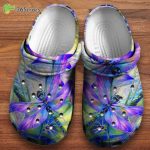 Purple Dragonflydragonfly Lotus River Painting Dragonfly Lover Unisex Clogs Clog Shoes