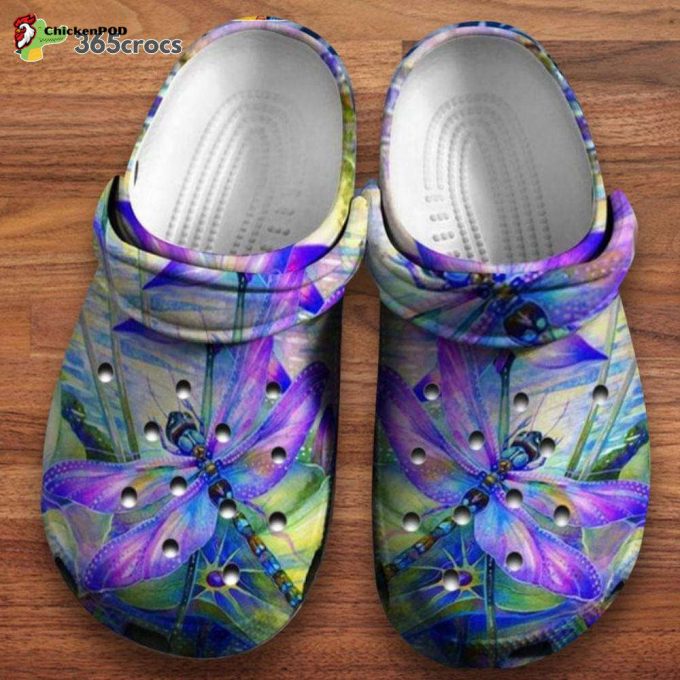 Purple Dragonflydragonfly Lotus River Painting Dragonfly Lover Unisex Clogs Clog Shoes