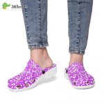 Purple Speckled Unisex Clogs Clog Shoes