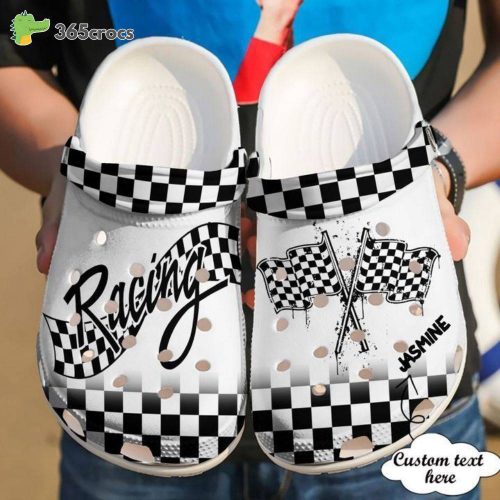 Racing Personalized Flag Unisex Clogs Clog Shoes