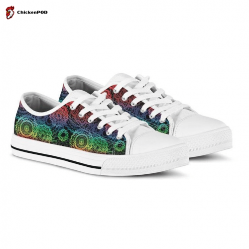 Rainbow Mandala Low Top Shoes Gift for Men Women