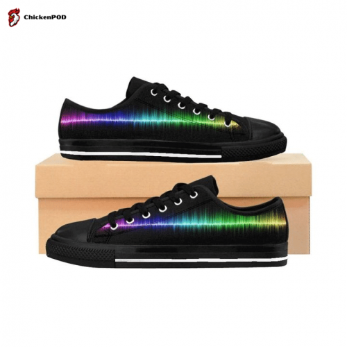 Rainbow Glittery LGBT Pride Low Top Shoes Gift for Men Women