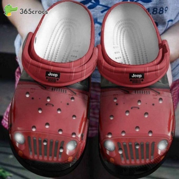 Red Jeep Unisex Clogs Clog Shoes