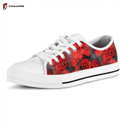 Retro 1970s Style Pattern Low Top Shoes Gift for Men Women