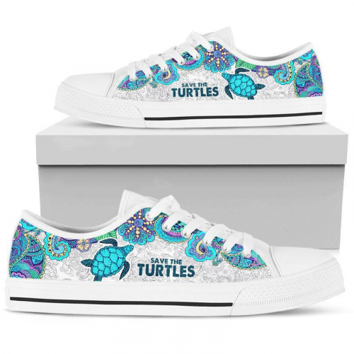 Save The Turtles 2 Low Top Shoes Gift for Men Women Sneaker