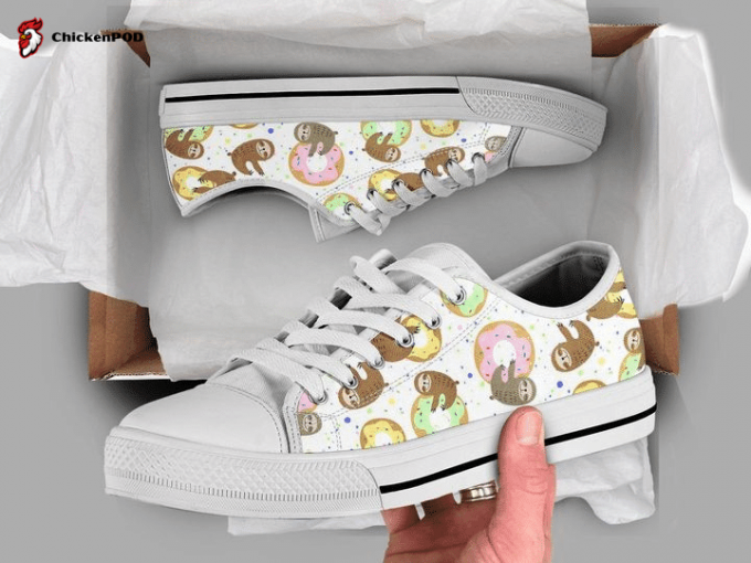 Sloth Donuts Low Top Shoes Gift For Men Women