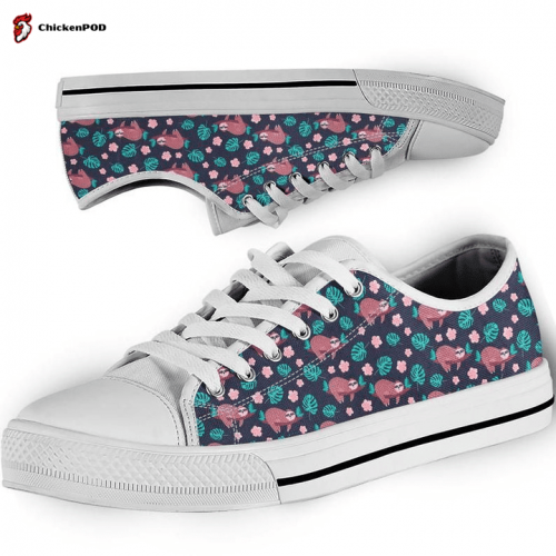 Sloth Lovers Pattern Low Top Shoes Gift for Men Women