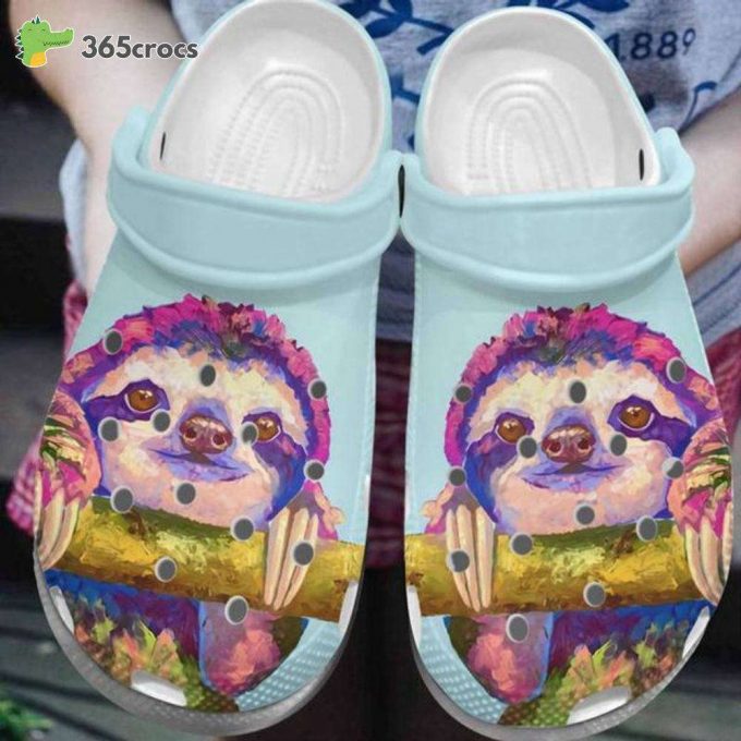 Sloth Portrait Shoes Sloth Art Animal Elegance Sloth Lover Funny Friend Birthday Unisex Clogs Clog Shoes