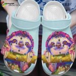 Sloth Portrait Shoes Sloth Art Animal Elegance Sloth Lover Funny Friend Birthday Unisex Clogs Clog Shoes