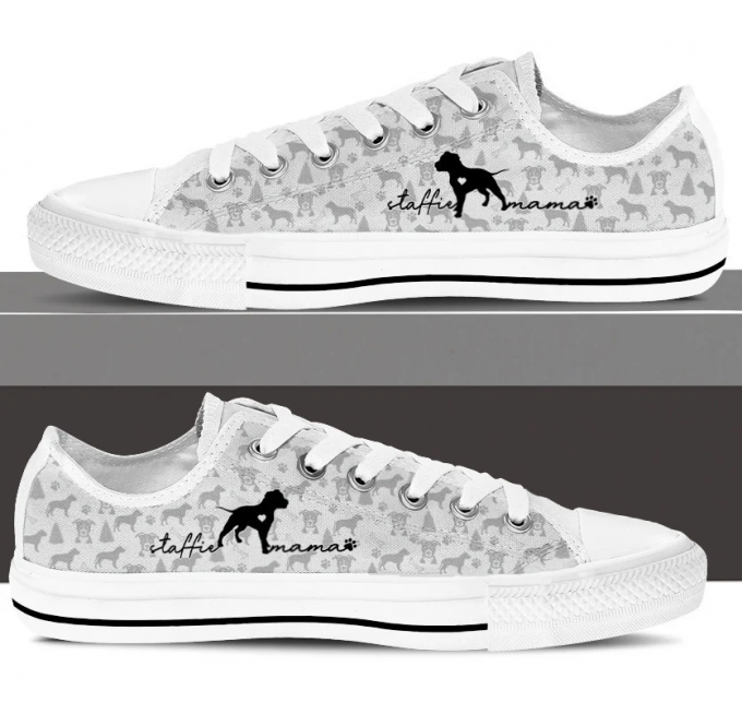 Staffordshire Bull Terrier Low Top Shoes Gift For Men Women Sneaker