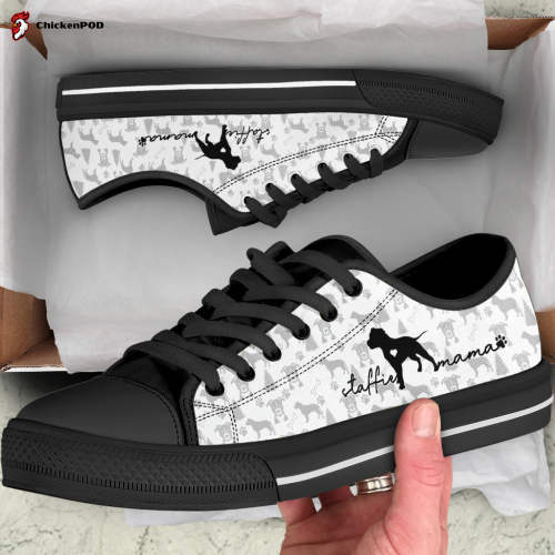 Staffordshire Bull Terrier Low Top Shoes Gift for Men Women Sneaker