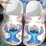 Stitch With Flowers Unisex Clogs Clog Shoes