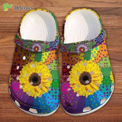 Sunflower Hippie Colorfulsunflower My Sunshine Hippie Life Unisex Clogs Clog Shoes