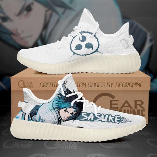 Uchiha Sasuke Shoes Sharingan Naruto Anime Shoes TT11 Yeezy Sneaker For Fans