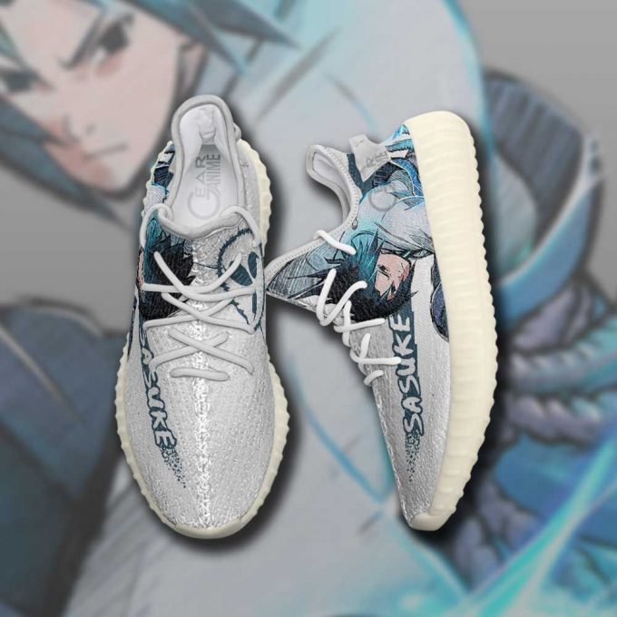 Uchiha Sasuke Shoes Sharingan Naruto Anime Shoes Tt11 Yeezy Sneaker For Fans