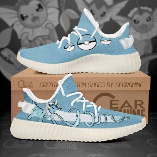 Vaporeon Shoes Pokemon Custom Anime Yeezy Sneaker For Men Women Fans