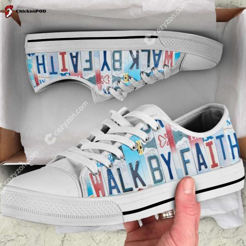 Walk by faith low top shoes