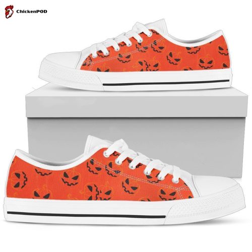 White  Jack o Lantern Women’s Low Top Shoes