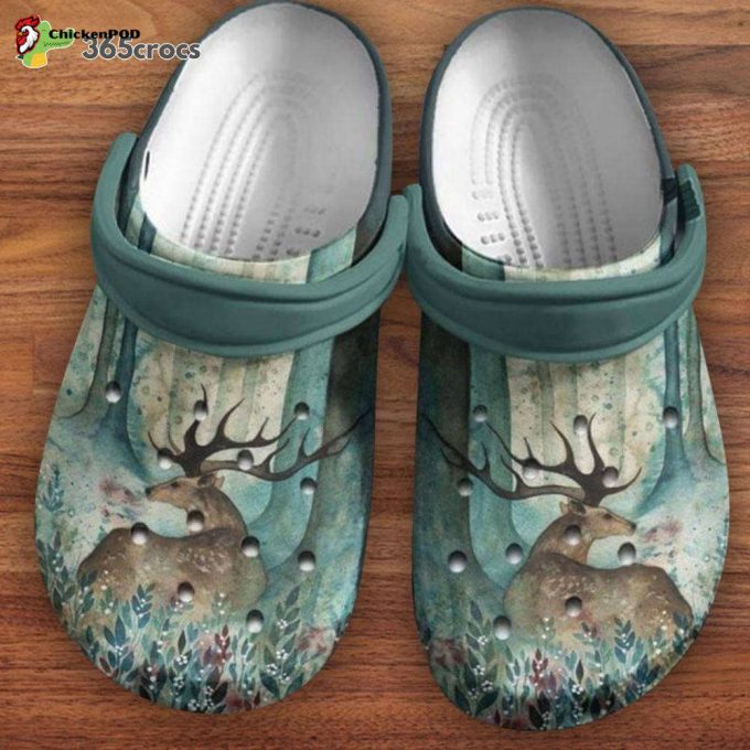 Wild Deers Deer Hunting Lover Best Gift For Hunting Mom Unisex Clogs Clog Shoes