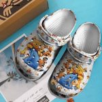 Winnie The Pooh Cartoon Unisex Clogs  Clog Comfortable Water Shoes In White, Gifts For Adults Kids, Gift Birthday