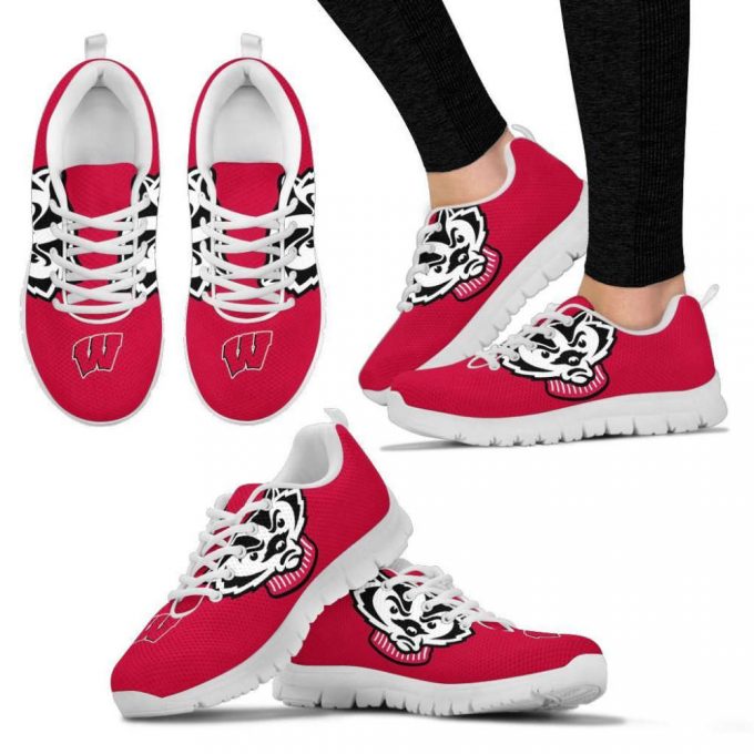 Wisconsin Badgers Unisex Running Shoes For Fans Gifts