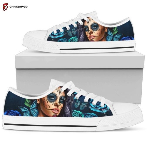 Women’s Low Tops Calavera Turquoise (White Soles)