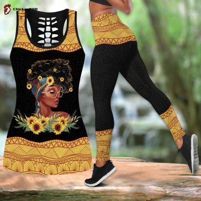 Afircan Culture Black Girl Combo Legging + Tank Top