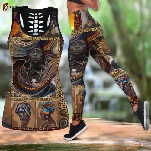 African Girl Legging & Tank top For Women Sport Gifts