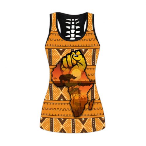 African Power Legging & Tank top For Women Sport Gifts