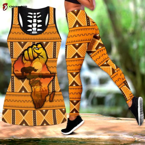 African Girl Legging & Tank top For Women Sport Gifts