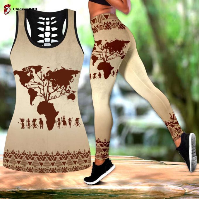 African Roots Legging &Amp;Amp; Tank Top For Women Sport Gifts